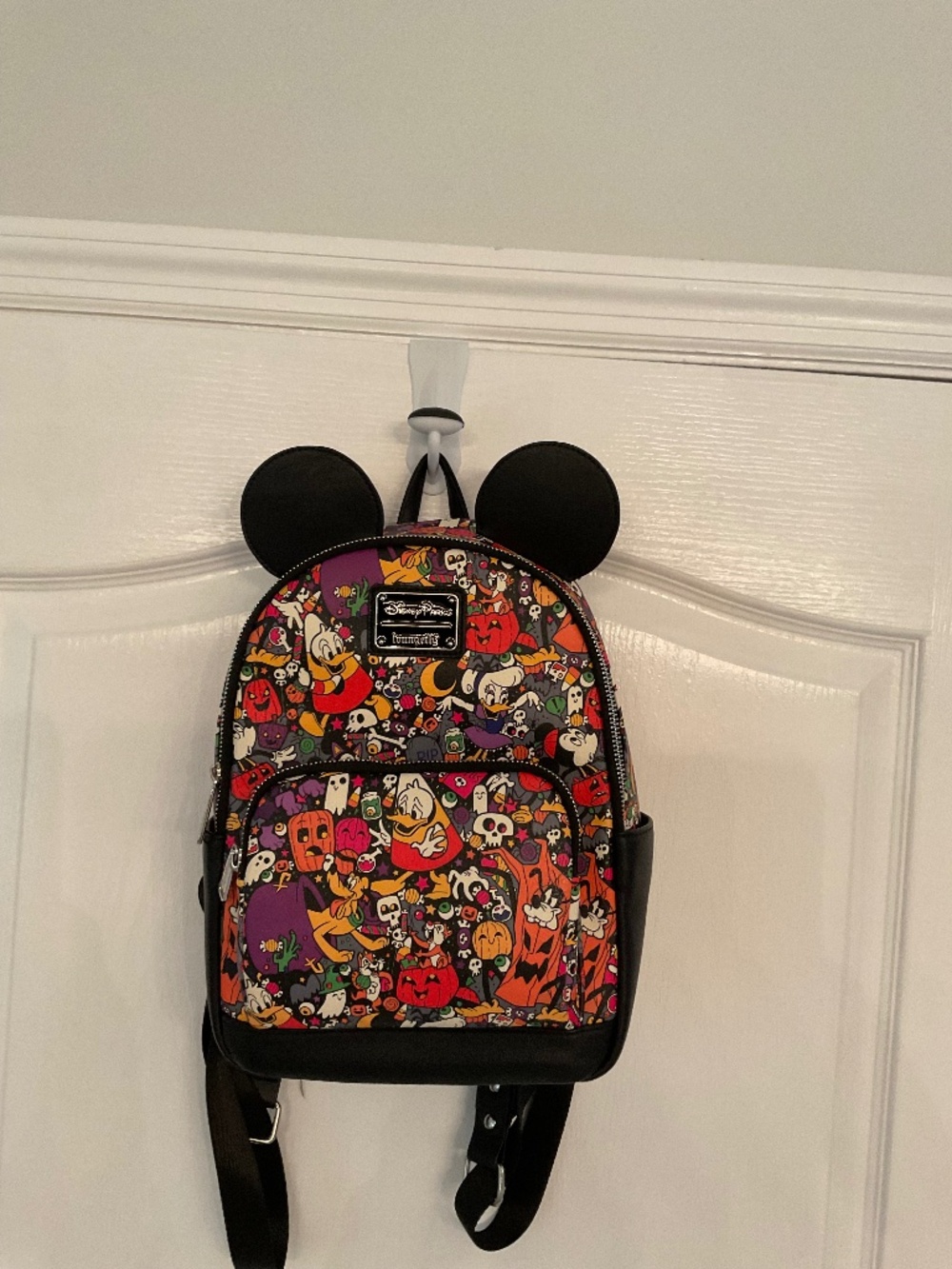 Disney Parks Loungefly Halloween Mickey Mouse Backpack w/ Mickey Ears